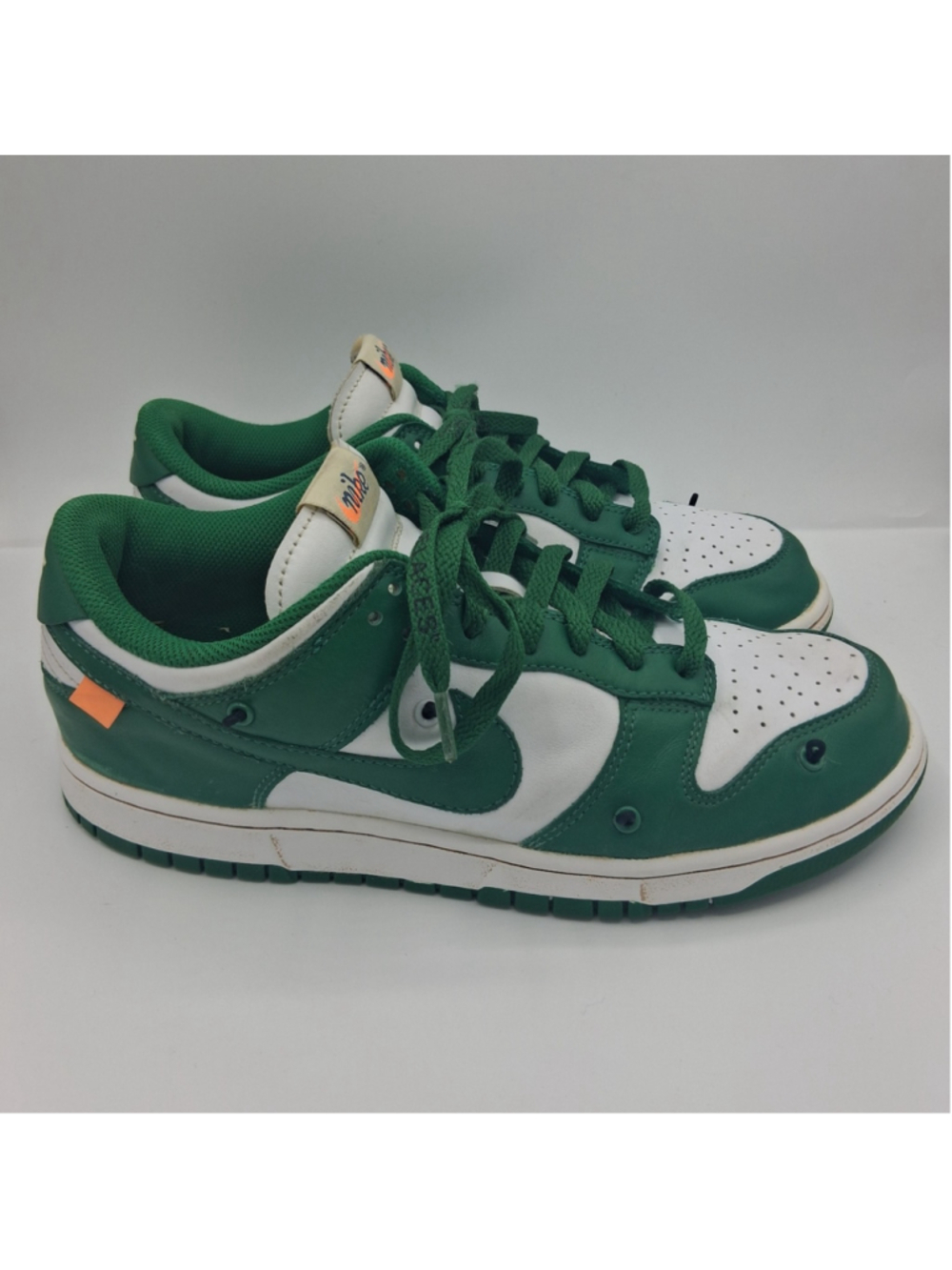 2019 OFF-WHITE x NIKE DUNK LOW Men's Size 9.5 Pine Green CT0856-100 *READ*